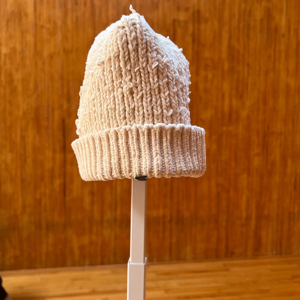 Roxy Cream Knit Beanie